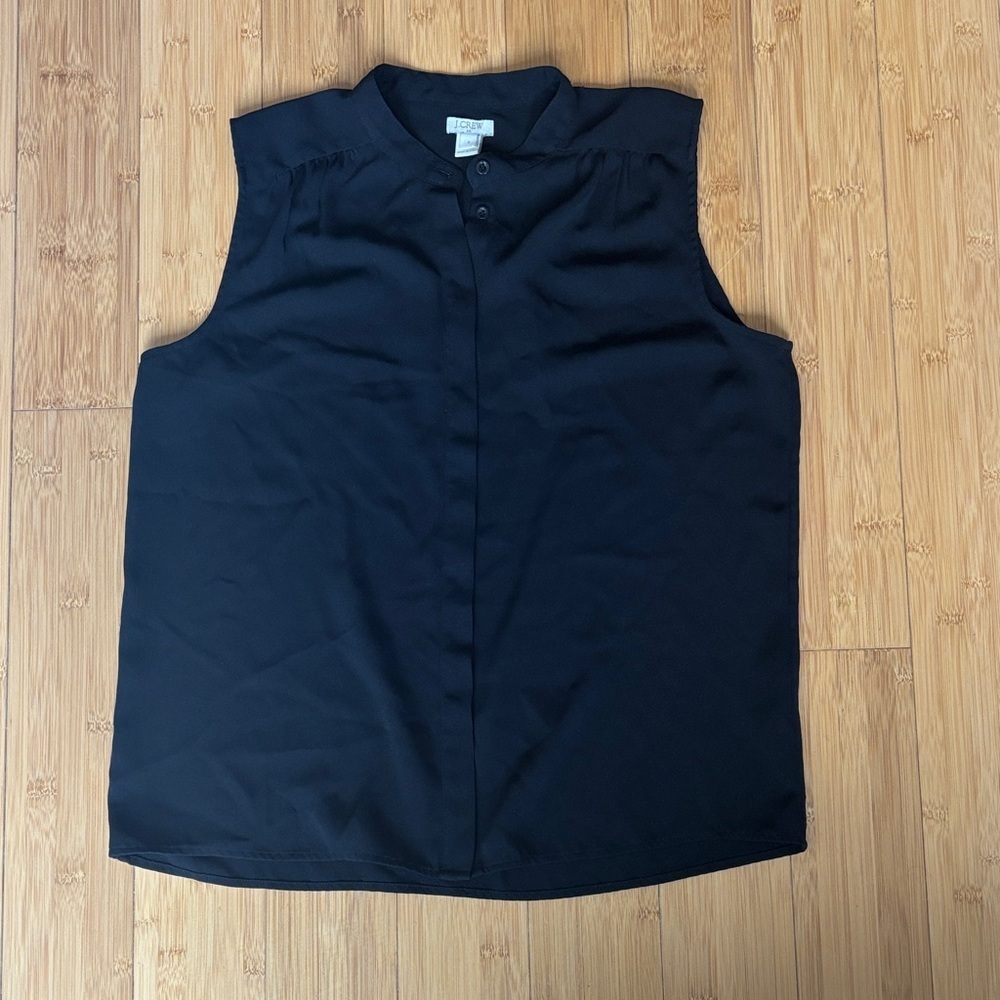 J. Crew Black Sleeveless Blouse